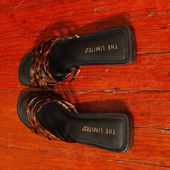 The Limited Charley Tortoiseshell Strappy Woven Sandals Sz 6 - Picture 3 of 8